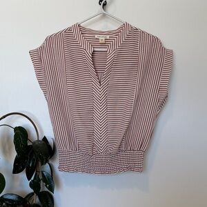Faith and joy Red and White Striped Blouse